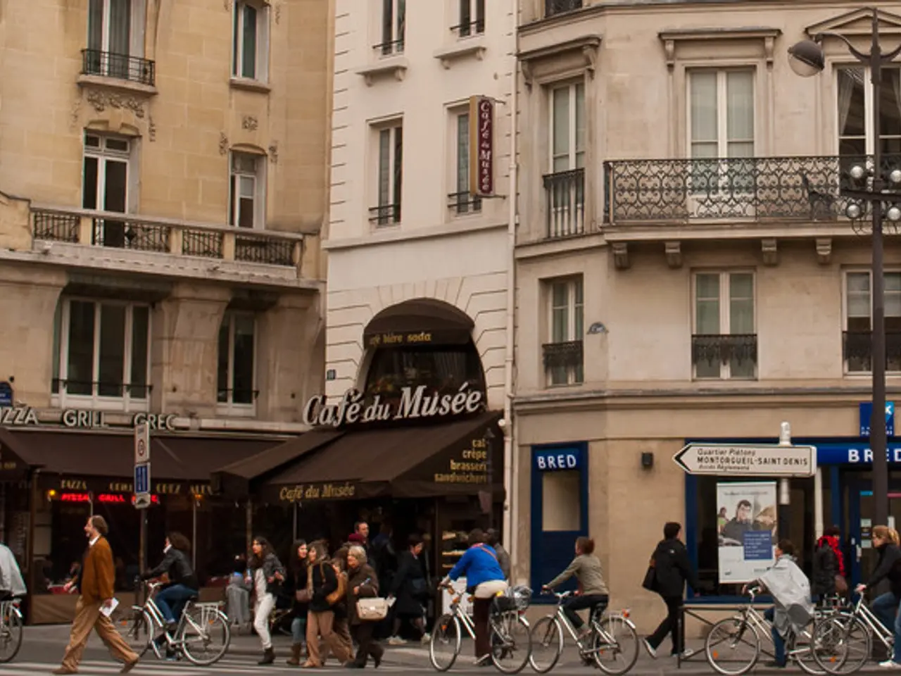 Recycling abandoned bicycles city-wide, taking place at the main transportation hub