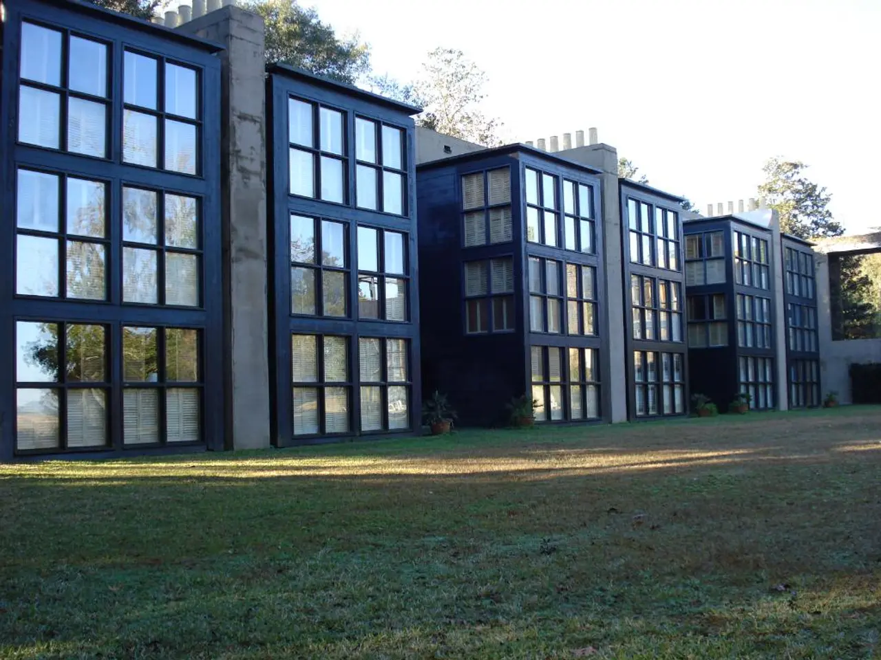 A Beautiful Snow-Covered White Farmhouse
