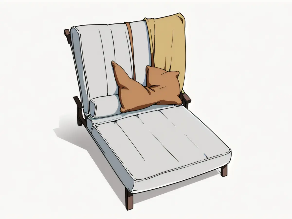 Five-inch lounge chair seat and back cushions from Deana Outdoor. Multiple identical cushions for the seat and back of the Deana Outdoor 5-inch lounge chair. Cushions for the Deana Outdoor 5-inch lounge chair. Lounge chair seat and back cushions by Deana Outdoor. Revamp your patio seating with these 8 outdoor cushions: